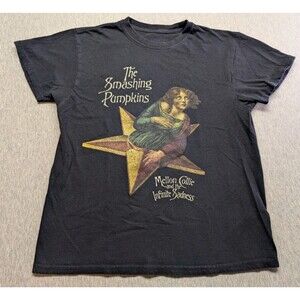 Smashing Pumpkins Mens Medium Black Mellon Collie Album Band 90s Rock Tee